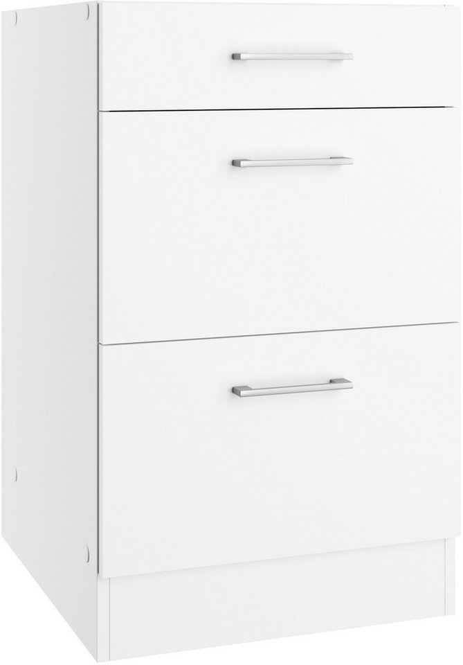 KOCHSTATION Unterschrank KS-Milan HELD Möbel, Auszugschrank 100 cm, matte oder hochglänzende Fronten von KOCHSTATION