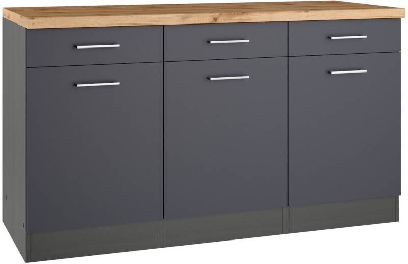 KOCHSTATION Unterschrank KS-Milan Unterschrank 150 cm, matte oder hochglänzende Fronten von KOCHSTATION