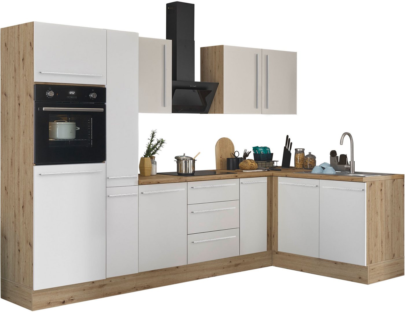 KOCHSTATION Winkelküche Florida, Stellbreite 300x165 cm, wahlweise mit E-Geräten, mit Softclose für Türen und Schubkästen KOCHSTATION Winkelküche Florida, Stellbreite 300x165 cm, wahlweise mit E-Geräten, mit Softclose für Türen und Schubkästen von KOCHSTATION