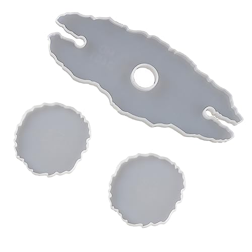 KOCKSHION 1 Satz DIY Silikonform Set für Unregelmäßige Epoxidharz Weinhalter Handgemachte Gießform für Gläser und Untersetzer Bastelzubehör für Besondere Anlässe und von KOCKSHION