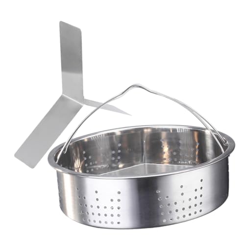 KOCKSHION 1 Satz Dampfgarer Einsatz mit Trivet Rack Dämpfkorb Zubehör für Töpfe zum Dämpfen von Gemüse Fisch Reis Dumplings und KOCKSHION 1 Satz Dampfgarer Einsatz mit Trivet Rack Dämpfkorb Zubehör für Töpfe zum Dämpfen von Gemüse Fisch Reis Dumplings und von KOCKSHION