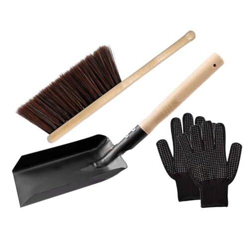 KOCKSHION 1 Satz Handfeger und Schaufel Set für Feuerstelle Kaminreinigungsset mit Silikongloves für Einfache und Effiziente von Kaminen und Öfen KOCKSHION 1 Satz Handfeger und Schaufel Set für Feuerstelle Kaminreinigungsset mit Silikongloves für Einfache und Effiziente von Kaminen und Öfen von KOCKSHION