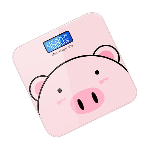 KOCKSHION 1 Stück Cartoon Personenwaage Präzise Elektronische Körperwaage mit USB Ladefunktion für Heimgebrauch Präzise Gewichtsmessung und Benutzerfreundliches Design von KOCKSHION