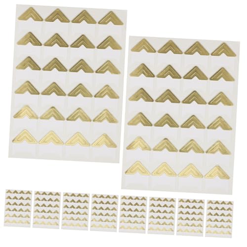 KOCKSHION 10 Blatt Selbstklebende Fotoecken Gold mit Scrapbooking Ecken Aufkleber für DIY Fotoalben Tagebücher und Journals Vielseitig und Kreativ von KOCKSHION