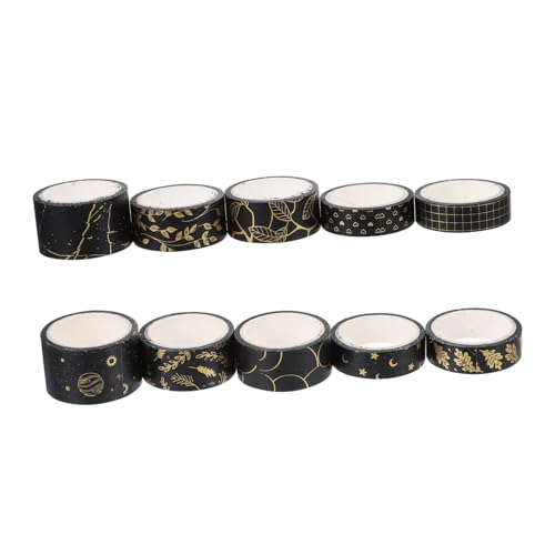 KOCKSHION 10 Rollen Dekoratives Papierklebeband pro Handabreißbar Goldgeprägtes Washi Tape für DIY Bastelarbeiten Scrapbooking Tagebuch Geschenkverpackung Bastelzubehör KOCKSHION 10 Rollen Dekoratives Papierklebeband pro Handabreißbar Goldgeprägtes Washi Tape für DIY Bastelarbeiten Scrapbooking Tagebuch Geschenkverpackung Bastelzubehör von KOCKSHION