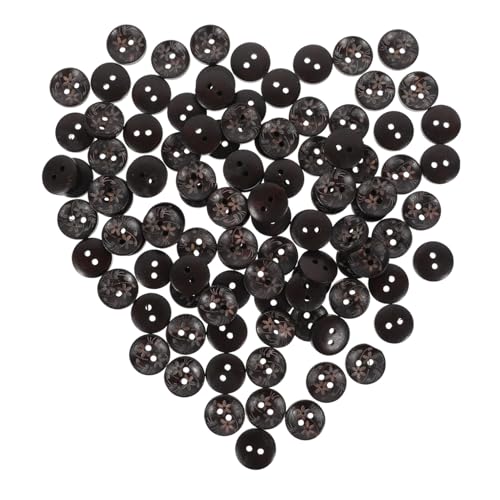 KOCKSHION 100 Stück Schwarze Holzknöpfe Schüssel form Bastelknöpfe Für Kleidung DIY Dekorationen Robust und Vielseitig Für Mäntel Jacken Handarbeit von KOCKSHION