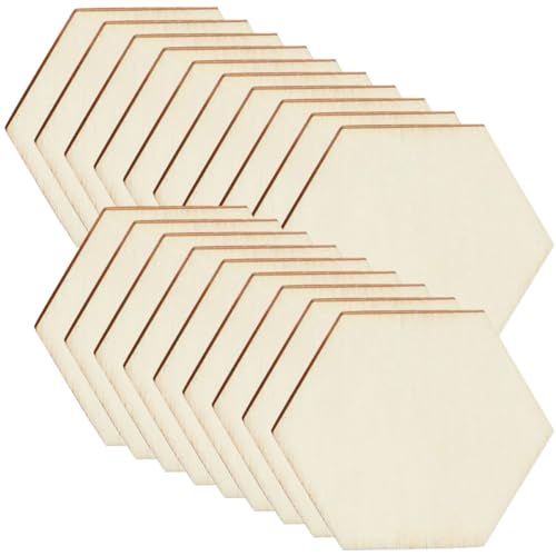 KOCKSHION 100 Stück Unvollendete Holzscheiben DIY Holzstücke für Bastelprojekte Durchmesser für Party Dekoration und Heimdekoration von KOCKSHION
