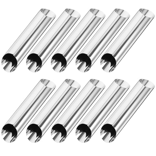 KOCKSHION 10Stücke Teiliges aus Cremetütenformen für Croissants Wiederverwendbare Röhrenförmige Backformen für Desserts und Appetithäppchen zum Backen und Füllen von KOCKSHION