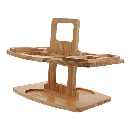 KOCKSHION 1Stück Camping Food Rack Tragbarer Weinflaschenhalter aus Holz Multifunktionale Ablage für Snacks und Getränke im Freien für Picknick und Gartenfeiern KOCKSHION 1Stück Camping Food Rack Tragbarer Weinflaschenhalter aus Holz Multifunktionale Ablage für Snacks und Getränke im Freien für Picknick und Gartenfeiern von KOCKSHION