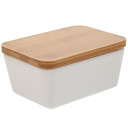 KOCKSHION 1Stück Holzdeckel Butterdose aus Stilvolle Aufbewahrungsbox für Butter Frisch und Geschmackvoll für Esstisch Sortierter Farbe von KOCKSHION
