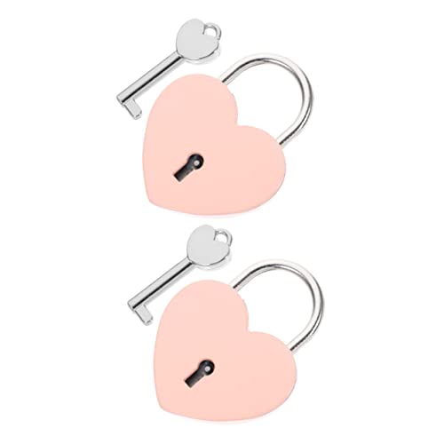 KOCKSHION 2 Sätze Herzförmiges Mini Liebesschloss mit Schlüssel Dekoratives Vorhängeschloss für Gepäck Taschen Romantische Reise und Büro Kleines Romantisches Valentinstag KOCKSHION 2 Sätze Herzförmiges Mini Liebesschloss mit Schlüssel Dekoratives Vorhängeschloss für Gepäck Taschen Romantische Reise und Büro Kleines Romantisches Valentinstag von KOCKSHION