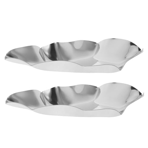 KOCKSHION 2 Stück Austernplatte Multifunktionale Servierschale für Saucen und Löffel für Dips Organisieren von Küchenutensilien Robustes Design für Jede Essensanlass von KOCKSHION
