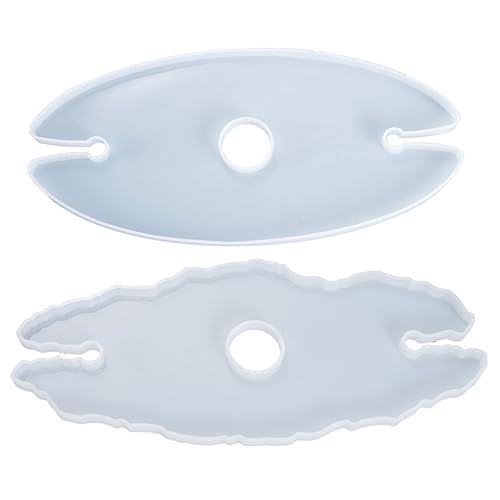 KOCKSHION 2 Stück DIY Silikonform für Weinglashalter und Tray Epoxidharz Gießform Kreative Untersetzer für Bastelprojekte Kompatibel mit Verschiedenen Harzen Langlebig und Wiederverwendbar von KOCKSHION