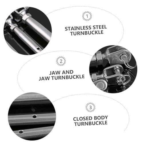 KOCKSHION 2 Stück Edelstahl Drahtseil spanner Geschlossener Körper Turnbuckle mit Robuster Polierter Oberfläche Korrosionsbeständig für Segeln Industrie und Kabelspannung KOCKSHION 2 Stück Edelstahl Drahtseil spanner Geschlossener Körper Turnbuckle mit Robuster Polierter Oberfläche Korrosionsbeständig für Segeln Industrie und Kabelspannung von KOCKSHION
