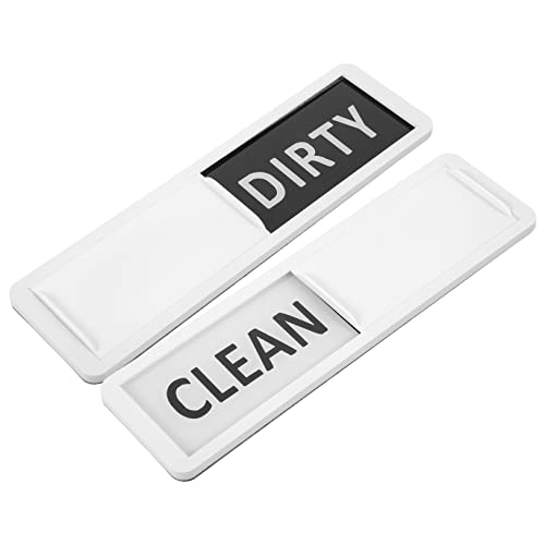 KOCKSHION 2 Stück Magnet Schild Clean Dirty für Geschirrspüler Waschmaschine Wendbar Rutschfester Hinweis für Küche und Haushalt Rostfrei Praktische Küchenorganisation von KOCKSHION