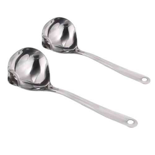 KOCKSHION 2 Stück Ölfilterlöffel Praktischer Küchensauger mit Ergonomischem Griff und Öl Suppen Trennung für Gesundes Kochen für Zubereitung von Suppen und Saucen von KOCKSHION