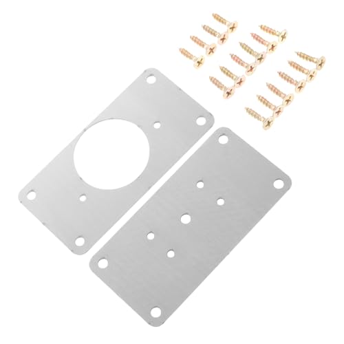 KOCKSHION 2 Stück Scharnier Reparaturplatte Teiliges Rostfreie Möbelhalterung für Schranktüren Stabile Montageplatte mit Glatter Oberfläche Installieren für Küchen und Wohnmöbel von KOCKSHION
