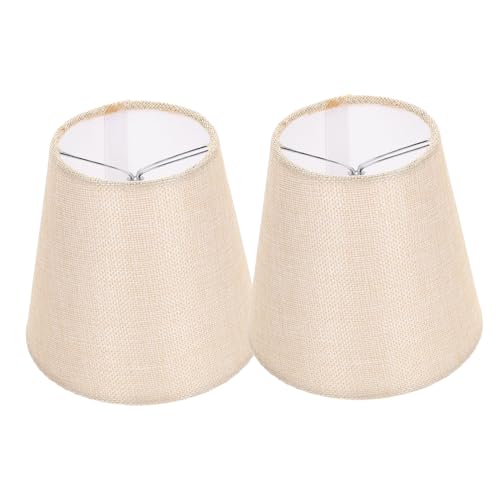 KOCKSHION 2 Stück Stoff lampenschirme Lampenabdeckung für Deckenleuchte Wandlampe Pendelleuchte Rund Langlebig Vielseitig Einsetzbar Einfache Montage von KOCKSHION