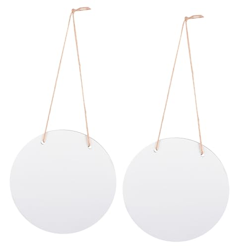 KOCKSHION 2 Stück Sublimations holzschild Rund mit Seil Blanke Holzplaketten zum Selbstgestalten Dekorative Tür Wandschilder für DIY Heimdekoration Büro Restaurant von KOCKSHION