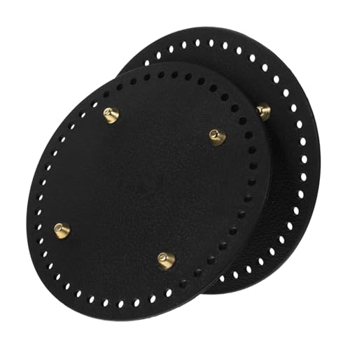 KOCKSHION 2Stücke DIY Tasche Making Kit PU Leder Bodenformer mit Löchern und Robusten Nägeln für Häkeltaschen Geldbörsen Umhängetaschen Rucksäcke und Mehr von KOCKSHION