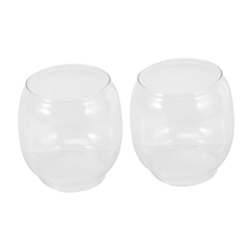 KOCKSHION 2stücke Glas Kamin Für Petroleumlampe Durchsichtige Abdeckung Winddichtes Zubehör Transparenter Schirm Für Öllampe Bruchfestes Petroleumzubehör von KOCKSHION