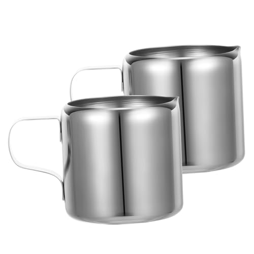 KOCKSHION 2Stücke Milchkanne Kaffeeschaumbecher mit Komfortablem Griff und Einzigartigem Auslauf für Kaffee Milch und Saucen Einfach zu Reinigen Perfektes KOCKSHION 2Stücke Milchkanne Kaffeeschaumbecher mit Komfortablem Griff und Einzigartigem Auslauf für Kaffee Milch und Saucen Einfach zu Reinigen Perfektes von KOCKSHION