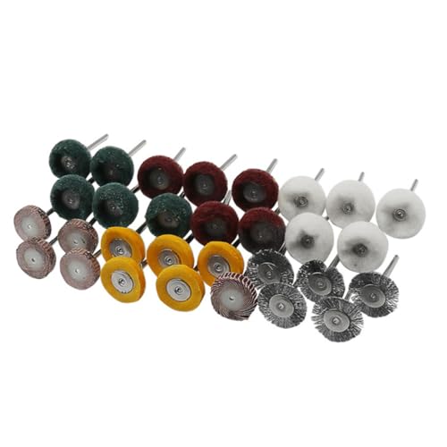 KOCKSHION 30 Stück Teiliges Drahtbürsten Set mit Schleifscheiben Rostentfernend und Polierend für Metallreinigung und Entgratung Geeignet für Bohrmaschinen und Drehwerkzeuge KOCKSHION 30 Stück Teiliges Drahtbürsten Set mit Schleifscheiben Rostentfernend und Polierend für Metallreinigung und Entgratung Geeignet für Bohrmaschinen und Drehwerkzeuge von KOCKSHION