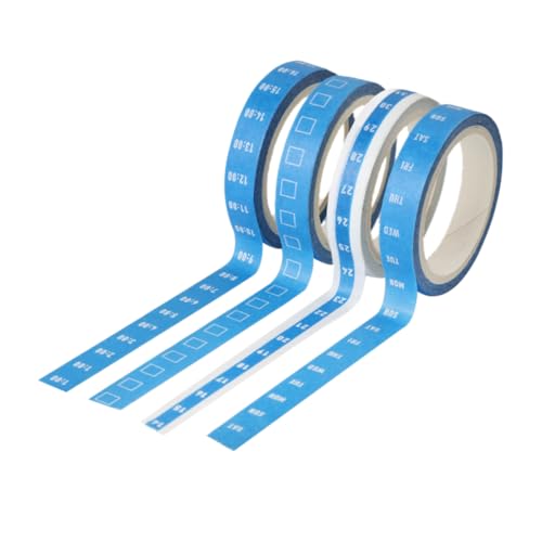 KOCKSHION 4 Rollen Washi Tape Set Dekoratives Klebeband für Effizientes Zeitmanagement für Scrapbooking Journaling und Projekte Kinderfreundlich und Beschreibbar von KOCKSHION