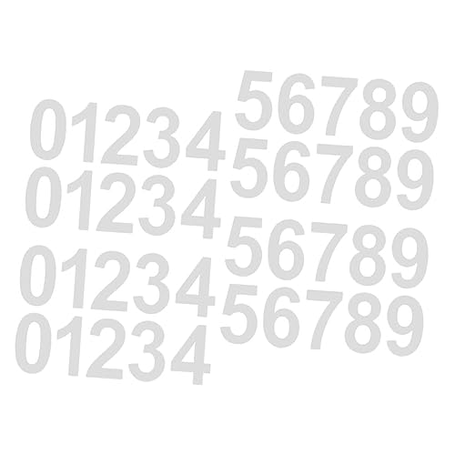 KOCKSHION 4 Sätze Reflektierende Briefkastenzahlen Selbstklebende Zahlenaufkleber Weiß UV Beständig Leicht Anzubringen für Hausnummern Außenbereich KOCKSHION 4 Sätze Reflektierende Briefkastenzahlen Selbstklebende Zahlenaufkleber Weiß UV Beständig Leicht Anzubringen für Hausnummern Außenbereich von KOCKSHION