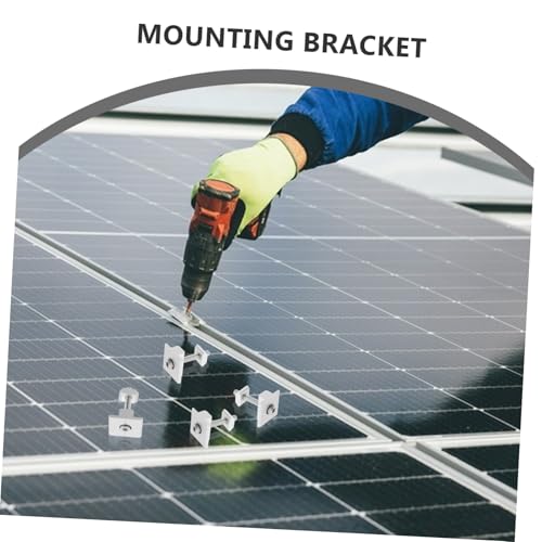 KOCKSHION 4 Stück Solarmodul mittelklemmen aus Aluminiumlegierung mit Schrauben und Federscheiben Verstellbare Solarplattenbefestigung für Sichere UV beständige Montage von KOCKSHION 4 Stück Solarmodul mittelklemmen aus Aluminiumlegierung mit Schrauben und Federscheiben Verstellbare Solarplattenbefestigung für Sichere UV beständige Montage von von KOCKSHION