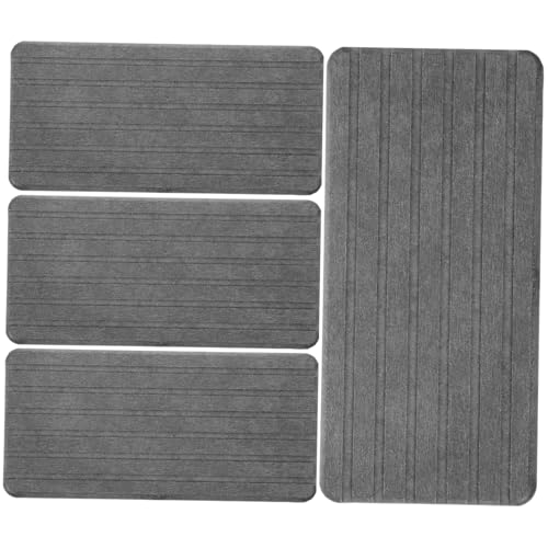 KOCKSHION 4 Stück Teiliges Absorbierender Silikatschwamm Untersetzer mit Rillen Schnelltrocknende Trocknungsmatte für Küche Bad Waschbecken und Seifenablage Rutschfest Dunkelgrau KOCKSHION 4 Stück Teiliges Absorbierender Silikatschwamm Untersetzer mit Rillen Schnelltrocknende Trocknungsmatte für Küche Bad Waschbecken und Seifenablage Rutschfest Dunkelgrau von KOCKSHION