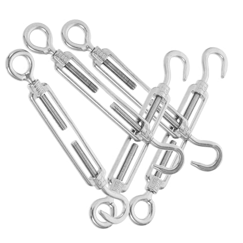 KOCKSHION 5 Stück Teiliges Edelstahl Drahtseilspanner Oc Modell Verstellbarer Zug für Stahlseile Silberfarbener Seilspanner zur Befestigung und Spannung von Drahtseilen KOCKSHION 5 Stück Teiliges Edelstahl Drahtseilspanner Oc Modell Verstellbarer Zug für Stahlseile Silberfarbener Seilspanner zur Befestigung und Spannung von Drahtseilen von KOCKSHION