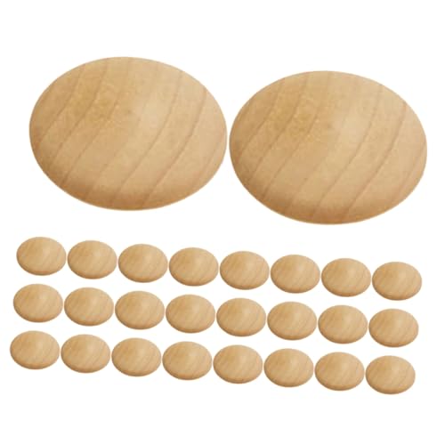KOCKSHION 50 Stück Runde Holzschraubenlochabdeckungen Holz Stopfen Möbelknopfstopp für Treppen Möbel Holzveredelung DIY Langlebig und Einfach zu Montieren von KOCKSHION