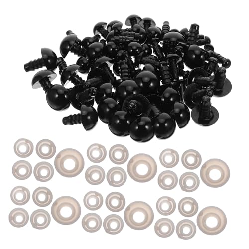 KOCKSHION 500stücke Puppenaugen Aus Kunststoff Für Stofftiere Sicherheitsaugen Mit Unterlegscheiben Für DIY-bastelprojekte Häkeltiere Und Handgefertigte Puppen von KOCKSHION