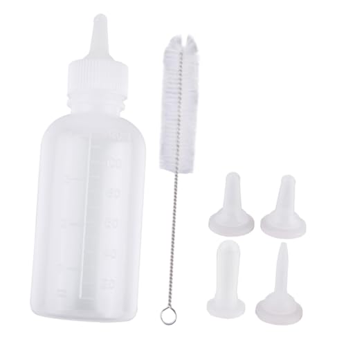 KOCKSHION 6 Stück Teiliges Haustier Nursing Flaschenset Weiche Fütterungsflaschen mit Messskala für Kleine Hunde Katzen Unterwegs und Zuhause von KOCKSHION
