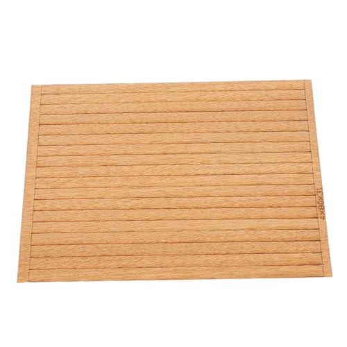 KOCKSHION 80 Stück Holzdeckleisten für Diy Bootsmodelle Echtholz Bodenbelag für Miniaturhäuser für Bootsmodelle und Holz Dekorationen von KOCKSHION
