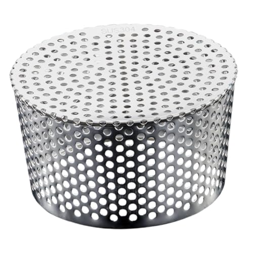 KOCKSHION Abflussrohrfilter Mesh-abflusssieb Balkon Bodenablauf Kuppel Bodenablauf Bodenablaufabdeckung c Garagenabflussabdeckung Eck Waschbecken Ablauf Dachablauf Silver Rostfreier Stahl von KOCKSHION