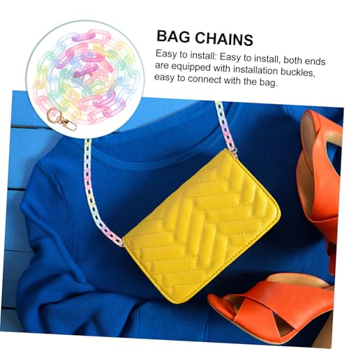 KOCKSHION Bunte Abnehmbare Acryl handtaschenkette Strapazierfähiger Resin Schulterriemen Ersatz Vielseitig für Umhänge Crossbody Tasche DIY Design für Damen und Herren von KOCKSHION