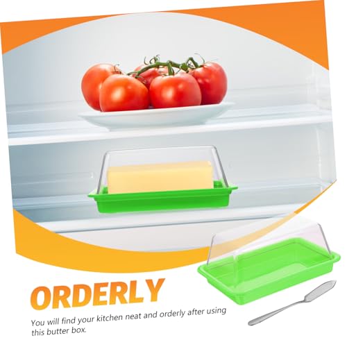 KOCKSHION Butterdose mit Deckel und Edelstahlmesser Luftdichter Butterbehälter zur Frischhaltung Teiliges für Kühlschrank Multifunktionaler Küchen Aufbewahrungsbehälter Grün KOCKSHION Butterdose mit Deckel und Edelstahlmesser Luftdichter Butterbehälter zur Frischhaltung Teiliges für Kühlschrank Multifunktionaler Küchen Aufbewahrungsbehälter Grün von KOCKSHION