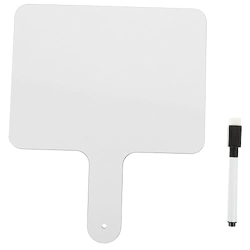 KOCKSHION Doppelseitiges Handheld Whiteboard Paddle Abwischbar Stabiles Schreibtafel Board für Klassenzimmer Voting und Punktestand Marker Leicht und Vielseitig Einsetzbar von KOCKSHION
