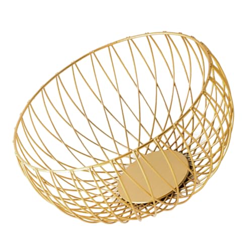 KOCKSHION Goldener Obstkorb Wurstbrett mit Deckel Beerenschale aus Keramik Tischdekoration Gewürze geteilte Speicherbehälter Dekoschale aus Keramik Obstschale schwarz Kristallschale Eisen von KOCKSHION
