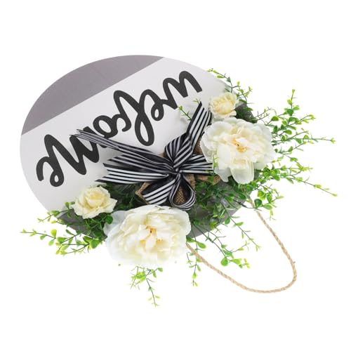 KOCKSHION Herzlich Willkommen Schild Aus Holz Runde Türschild Mit Aufhängeseil Veranda-dekor Willkommensschild Für Haustür Hängeschild Für Bauernhaus-wandkunst von KOCKSHION