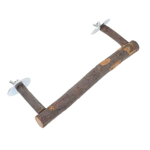 KOCKSHION Holz papageien sitzstange U förmig mit Futternapf Mittelgroß Beißfestes Vogelkäfig zubehör für Kleine und Mittlere Sittiche Einfache Installation Langlebiger Trainingsständer für von KOCKSHION