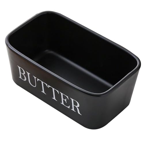 KOCKSHION Keramik Butterdose Rechteckig Schwarz Eleganter Butterhalter aus Hochwertiger Keramik Praktische Butteraufbewahrung für Küche Leicht zu Reinigen Stilvoll und Funktional KOCKSHION Keramik Butterdose Rechteckig Schwarz Eleganter Butterhalter aus Hochwertiger Keramik Praktische Butteraufbewahrung für Küche Leicht zu Reinigen Stilvoll und Funktional von KOCKSHION