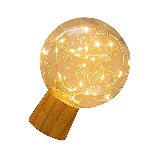 KOCKSHION Kugelförmige LED Nachttischlampe USB Nachtlicht für Kinderzimmer Dekorative Tischlampe mit Sanftem Licht Kompakte für Familie und Freunde von KOCKSHION