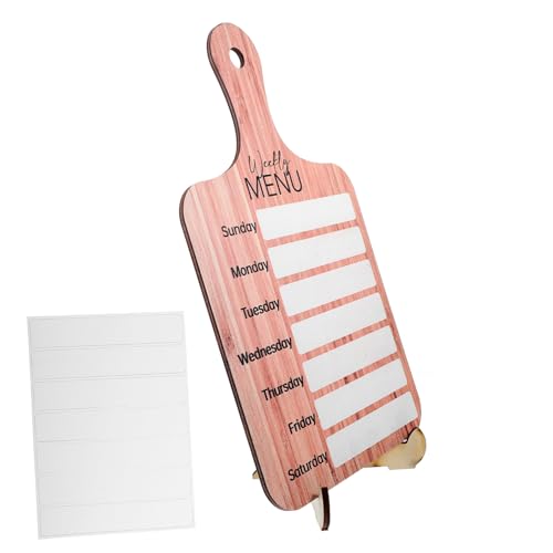 KOCKSHION Magnetisches Planungsboard für Kühlschrank Abwischbar aus Holz Magneten und Ständer zur Organisation Wöchentlichen Mahlzeiten und Einkaufsliste von KOCKSHION