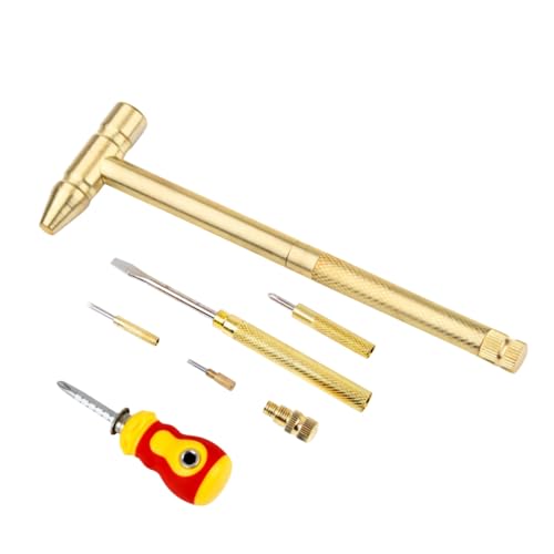 KOCKSHION Mini Kupferhammer mit Schraubendreher Rutschfest Langlebig Multifunktional für Heimwerker Basteln und Reparaturen Handliches Werkzeug für Präzise Anwendungen KOCKSHION Mini Kupferhammer mit Schraubendreher Rutschfest Langlebig Multifunktional für Heimwerker Basteln und Reparaturen Handliches Werkzeug für Präzise Anwendungen von KOCKSHION
