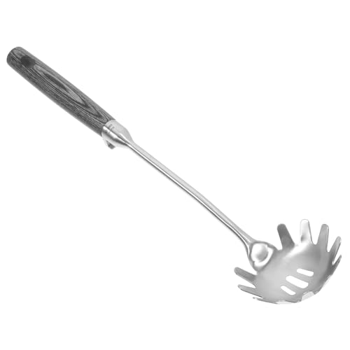 KOCKSHION Pasta Servierlöffel mit Ergonomischem Holzgriff zum Servieren von Spaghetti und Nudeln Leicht zu Reinigen und Vielseitig Einsetzbar für Küche von KOCKSHION