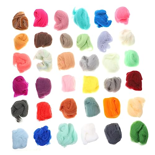 KOCKSHION Roving Set mit Farben Hochwertige Filzwolle für Nadel und Nassfilzen für DIY Projekte und Handwerk Praktischer Aufbewahrungstasche KOCKSHION Roving Set mit Farben Hochwertige Filzwolle für Nadel und Nassfilzen für DIY Projekte und Handwerk Praktischer Aufbewahrungstasche von KOCKSHION