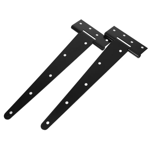 KOCKSHION Schwerlast Türscharnier Form Verlängert Schwarz Strap Hinge mit Schrauben Für Holz und Gartore Industriell Einfach Installierbar Stabil und Verstellbar von KOCKSHION
